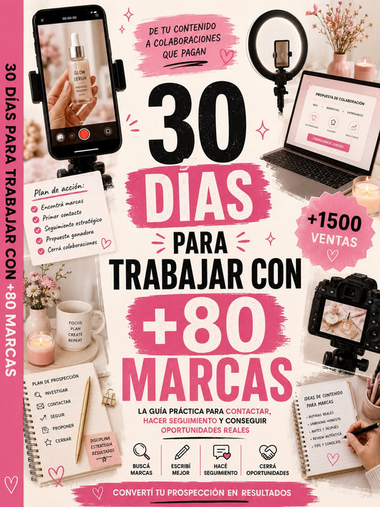 30 Días para Trabajar Con +80 Marcas